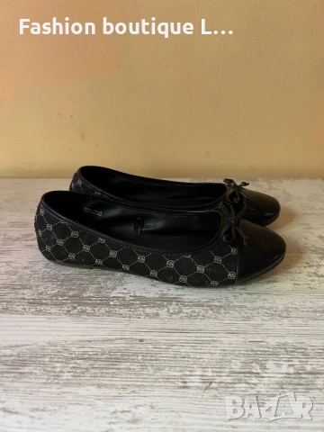 Черни пантофки тип балеринки 38 размер 🖤, снимка 3 - Сандали - 52332513