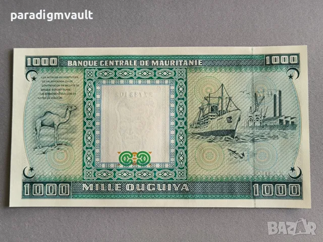 Банкнота - Мавритания - 1000 угия UNC | 1989г., снимка 2 - Нумизматика и бонистика - 50383935