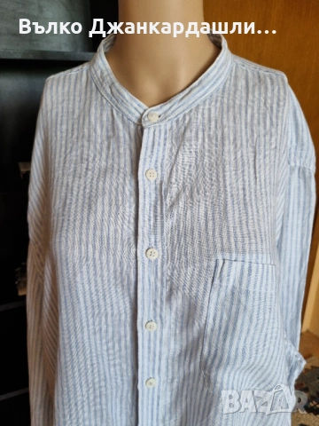 Мъжка ленена риза Angelo Litrico, размер XXL, снимка 3 - Ризи - 53231334