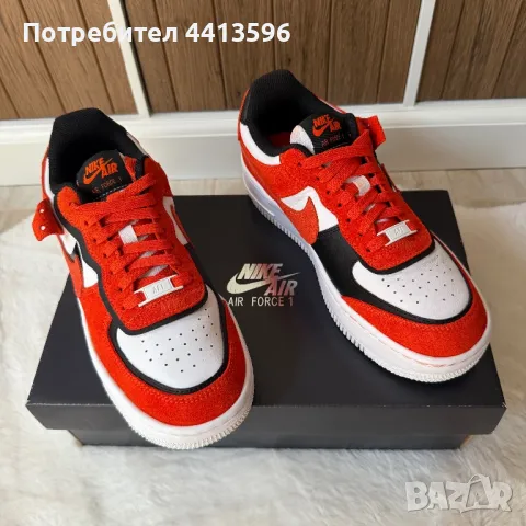 Nike Air Force 1 Shadow 'Cracked Leather - Rush Orange', снимка 2 - Кецове - 49480721