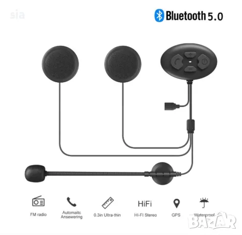 Интерком за каска, Блутут Слушалки за Мото Каска, мотоциклет за1 каски, снимка 2 - Аксесоари и консумативи - 46386126