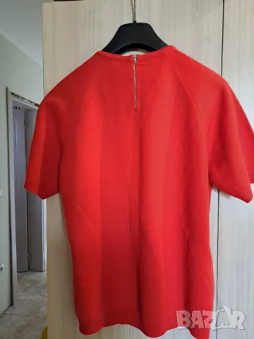 Дамска блуза къс ръкав трикотаж размер М, снимка 4 - Блузи с дълъг ръкав и пуловери - 50371313