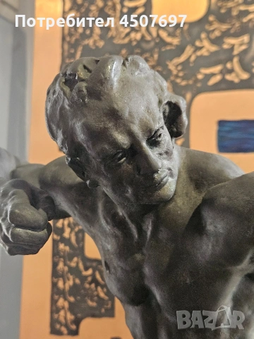 Алфредо Пина, (1883-1966) Бронзов Стрелец, върху издълбана скална основа, снимка 13 - Антикварни и старинни предмети - 54052752