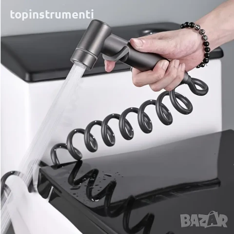 Хигиенен душ 100см, въртене на 360 градуса, сив мат, снимка 4 - Душове - 51288427