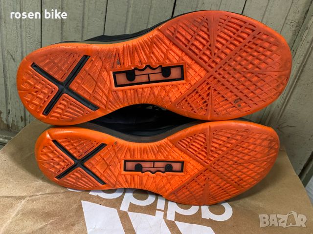 ''Nike LeBron 10 Lava Black Orange Gray'оригинални мъжки маратонки 43, снимка 10 - Маратонки - 45437769