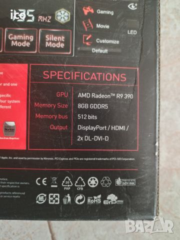 MSI AMD R9 390 Gaming 8GB, снимка 2 - Видеокарти - 46477344