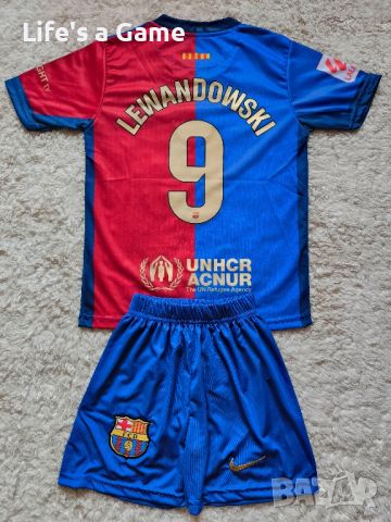 Детско - юношески футболен екип Барселона Левандовски Barcelona Lewandowski , снимка 2 - Детски комплекти - 45649795