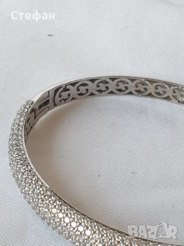 Сребърна гривна, снимка 3 - Гривни - 54267187