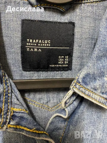 Дънкена риза Zara XS Holiday S, снимка 2 - Ризи - 48162503