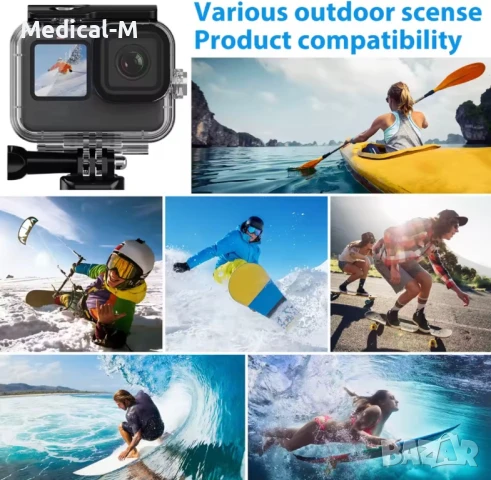 Водоустойчив корпус кейс Gopro 9,10/11/12/14, снимка 4 - Чанти, стативи, аксесоари - 38900424