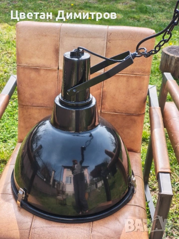 Комплект от две ОГРОМНИ холандски индустриални висящи лампи , снимка 6 - Полилеи - 54181145