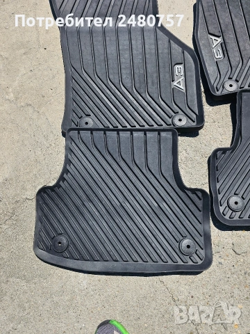 Оригинални гумени стелки за Ауди А3, снимка 4 - Аксесоари и консумативи - 54244851