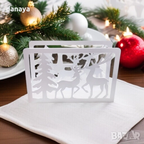 6136 Коледна поставка за салфетки Елени Салфетник, снимка 3 - Декорация за дома - 52672070
