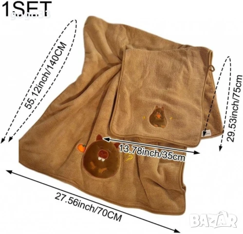 Комплект от 2 броя бродирани кърпи, меки и абсорбиращи, за баня и плаж 35×75 см. и 70×140 см., снимка 8 - Други стоки за дома - 51029880