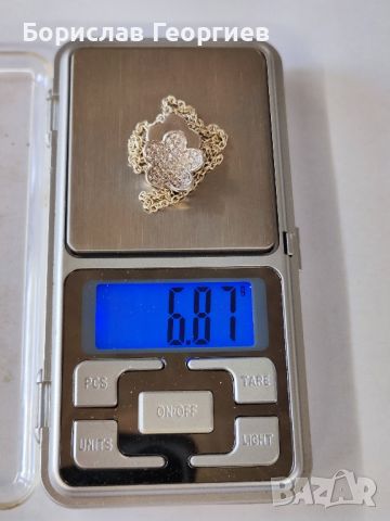 Сребърна верижка с медальон 925, снимка 4 - Колиета, медальони, синджири - 45526275