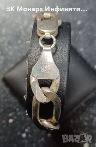 сребърна гривна , снимка 2 - Гривни - 53729743