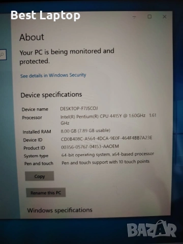 Microsoft Surface Go - Intel Pentium 4415Y 1.6GHz - 8GB 128GB SSD, снимка 4 - Таблети - 53991254