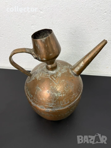 Османска медна кана / ибрик / съд. №7800, снимка 2 - Антикварни и старинни предмети - 53016009