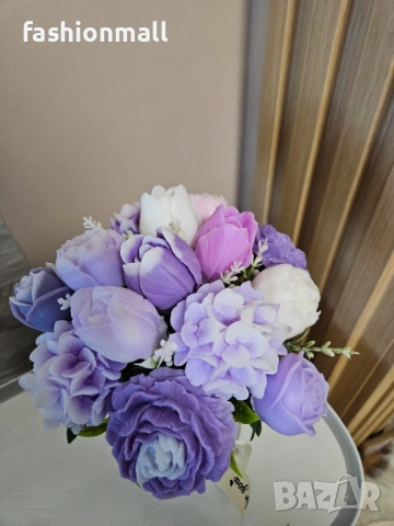 Сапунени цветя, снимка 4 - Декорация за дома - 53490472