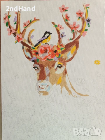 Картина рисувана по номера, снимка 9 - Картини - 51318795