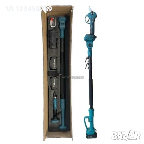 Акумулаторна лозарска ножица KraftRoyal 36V 8AH с Телескопичен прът 2.5м, снимка 7 - Градински инструменти - 53856242