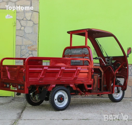 Електрическа Селскостопанска Триколка с Покрив 2000W ЧЕРВЕНА, снимка 5 - Мотоциклети и мототехника - 54120107