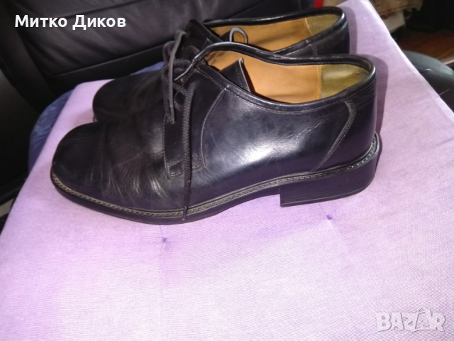 Classic мъжки обувки маркови естествена кожа отлични реален размер №43 стелка 275мм широки отпред, снимка 3 - Ежедневни обувки - 44977940