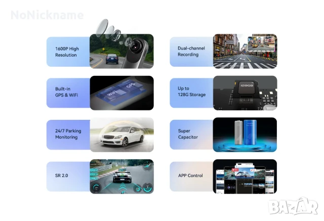 DDPAI Mola N3 Pro GPS Dash Camera 2.5K Видеорегистратор за кола с предна и задна камера, снимка 11 - Аксесоари и консумативи - 50457816