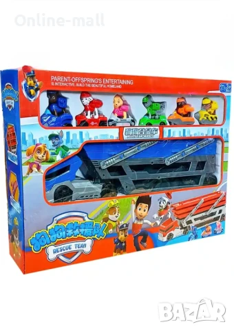 Голям Камион Пес Патрул на 3 етажа с рампа и 6 броя кученца с колички, снимка 3 - Коли, камиони, мотори, писти - 51235198