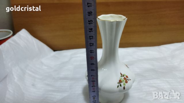 Стар български костен порцелан ваза, снимка 3 - Антикварни и старинни предмети - 46233799