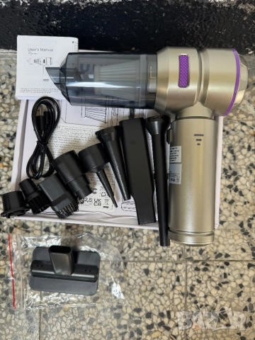 Безжична Преносима Прахосмукачка HL-121 – 4-в-1 Мини Уред за Дома и Автомобила, 16000PA!, снимка 10 - Прахосмукачки - 51433472