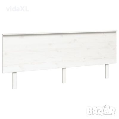 vidaXL Горна табла за легло, бяла, 204x6x82,5 см, бор масив（SKU:819191