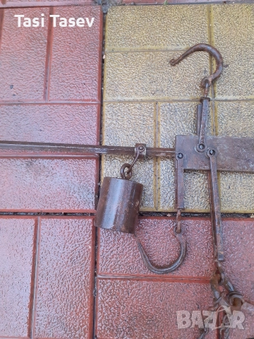 Стари кантари с топуз - 80 кг и 20 кг, снимка 3 - Антикварни и старинни предмети - 52672756