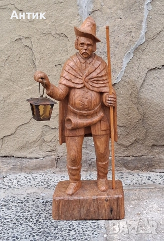 Красива Стара Дървена Фигура от Естествено Дърво / Германия , снимка 2 - Други ценни предмети - 53710486