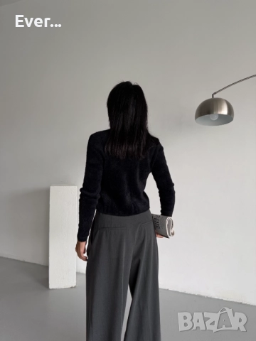 Пухкав пуловер с цепка и метални акценти , снимка 3 - Блузи с дълъг ръкав и пуловери - 52815295