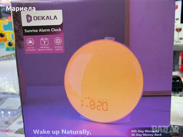 Dekala Sunrise Нощна Лампа / Часовник с Аларма / Радио, снимка 10 - Настолни лампи - 45238901