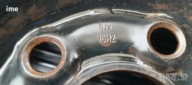 1бр. железна джанта 6J15 ET38. 5x100мм. Свалена от VW Golf. Става и на Seat, Audi, Scoda и др., снимка 10 - Гуми и джанти - 49910331