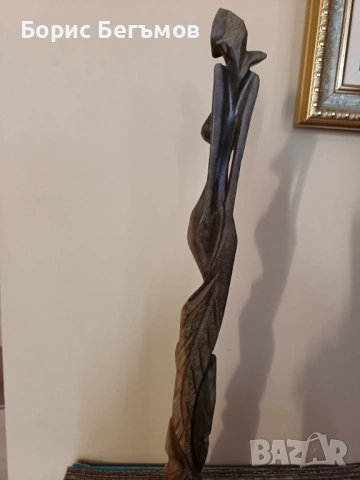 Декоративна дървена скулптура – ​​Женска фигура, снимка 5 - Колекции - 53886826