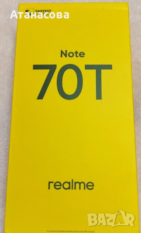 Смартфон Realme Note 70T, 4Gb/128Gb, Obsidian black, 6000mAh