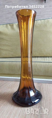 Ваза ретро стъкло за ценители 28см , снимка 4 - Вази - 54244489