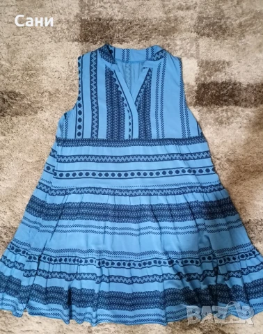 Синя рокля без ръкави , снимка 6 - Рокли - 51343720