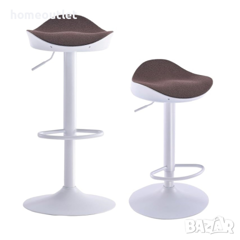 Бар столове - комплект, EUYY102-KS-1919WH-CF, снимка 3 - Столове - 44971117