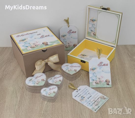 Дървена кутия за бебешки съкровища, снимка 4 - Други - 45189536