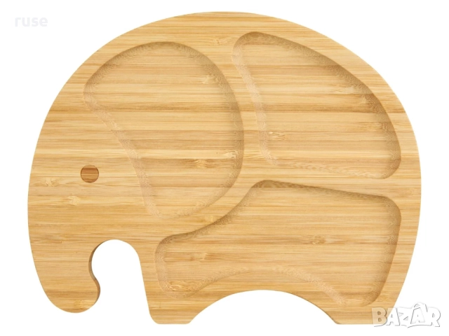 НОВИ! Детска чиния от бамбук слонче или бухал, снимка 2 - Прибори, съдове, шишета и биберони - 52401073