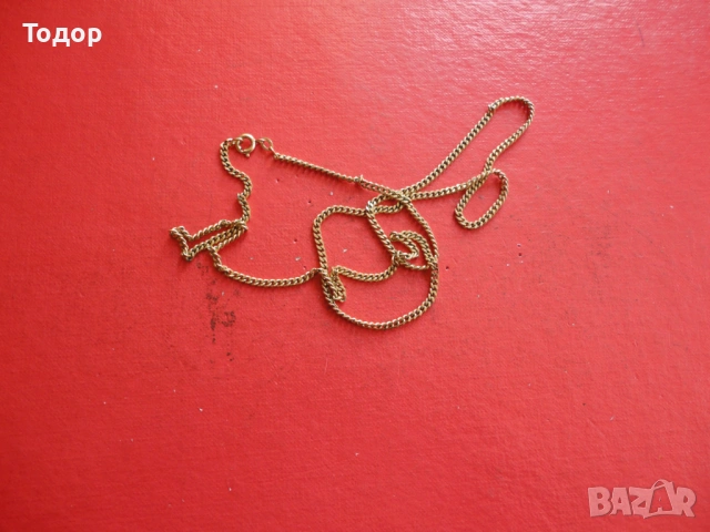 Позлатено колие верижка  Gold Double FBM, снимка 7 - Колиета, медальони, синджири - 53051049