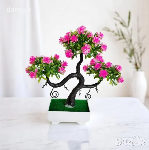 5863 Изкуствено цвете в правоъгълна саксия