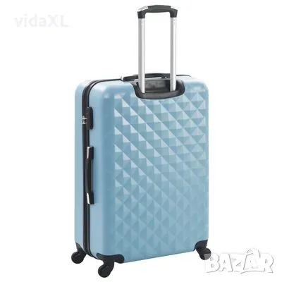 vidaXL Комплект твърди куфари с колелца, 3 бр, сини, ABS(SKU:91889, снимка 2 - Други стоки за дома - 48055045