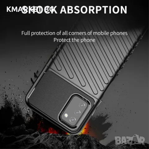 Samsung Galaxy A03s Удароустойчив Twill Texture Калъф и Протектор, снимка 4 - Калъфи, кейсове - 48582751