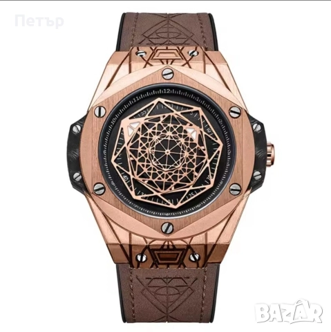 НОВ Мъжки кварцов часовник с кутия