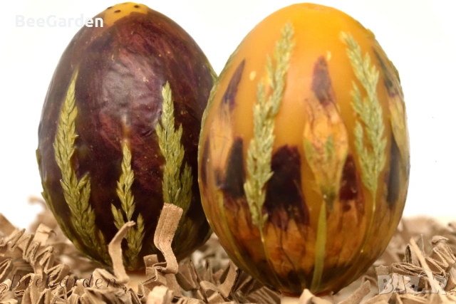 Великденски яйца от пчелен восък с цветя, снимка 6 - Декорация за дома - 53883982